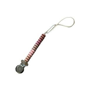 Ezra Petit Pacifier & Toy Clip: Rose Dawn Cheap Sale Finishline