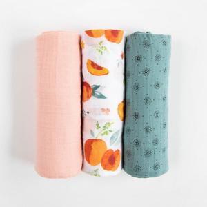 Georgia Peach Cotton Muslin Swaddle Blanket Set Perfect Sale Online