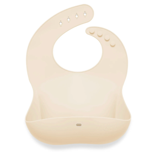 Silicone Baby Bib Roll Up & Stay Closed, Sand Cheap Sale 100% Authentic