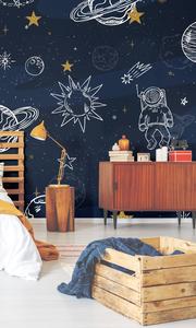 Blue Astronaut Man Mural Wallpaper M1260-Sample Sale Shop