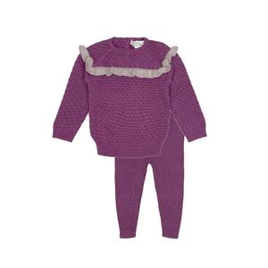Teela Purple/Light Pink Ruffle Baby Set New Arrival For Sale