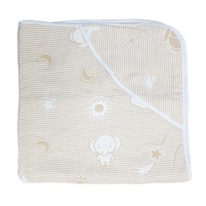 Brown Star/Moon Cotton Lightweight Baby Blanket 32"x32" Free Shipping Looking For