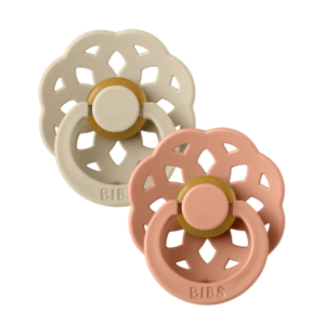BIBS Pacifier Boheme Latex - 2 pack - Vanilla/Peach Clearance New Arrival