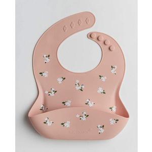 Silicone Bib - White Flower 100% Original Sale Online