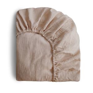 Mushie Extra Soft Organic Cotton Muslin Crib Sheet  - Natural Great Deals Cheap Pice