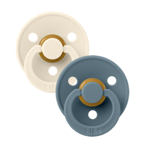 Bibs Pacifier - Colour 2 Pack - Ivory/Petrol Official Online