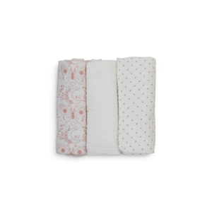 White/Mauve 3 Pack Burp Cloths Cheapest Pice Online