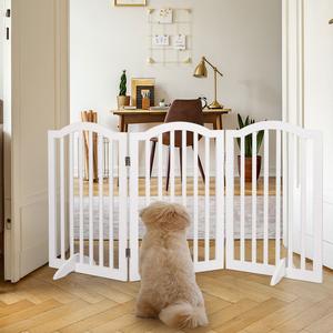 Wooden Dog Fence - White Fashion Style Online