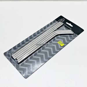 6 Pcs Stainless Steel Straw with Cleaning Brush Set MT189 Pick A Best