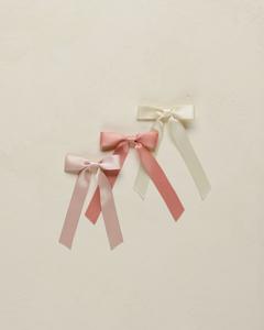 Satin Bows, Set of 3 || Bubblegum, Lipstick, Natural Sast Cheap Pice