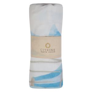 Hot air balloon white/blue swaddle by Citrine Outlet Supply