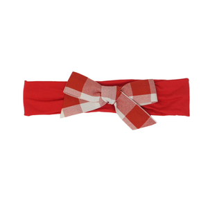 Red Gingham Bow Baby Band 6-12M From China Cheap Pice