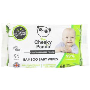 The Cheeky Panda Sensitive Biodegradable Bamboo Baby Wipes - 64 Wipes Low Cost
