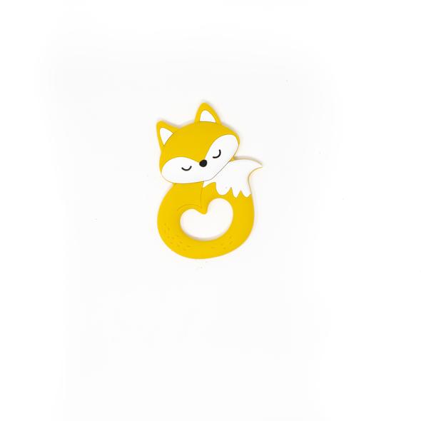 Woodlands Fox Silicone Teether - Mustard Clearance Pick A Best