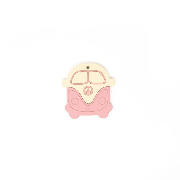 VW Bus Silicone Teether - Dusty Rose Outlet Sale Online