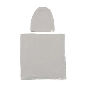 Bamboo pale blue swaddle   beanie by Lilette Clearance Pirce Sale