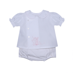 Riley Diaper Set | White   Pink Bunny Outlet Shop