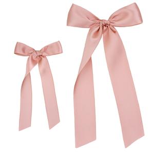 Satin Bow - French Pink Sash Clip Clearance Get Authentic