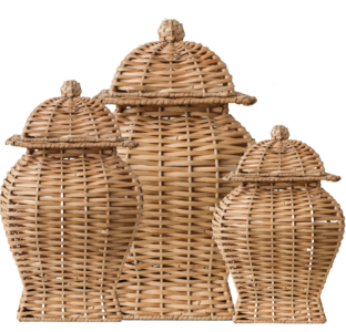 Square Wicker Jar Discount Online