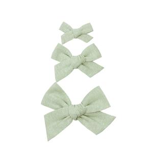 Linen Bow - Sage Clip Clearance Ebay