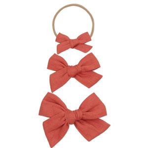 Linen Bow - Persimmon Headband Reliable Cheap Online