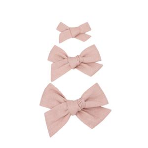 Linen Bow - Rose Clip Collections Cheap Pice