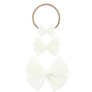 Tulle Bow - Ivory Dot Headband Fashionable