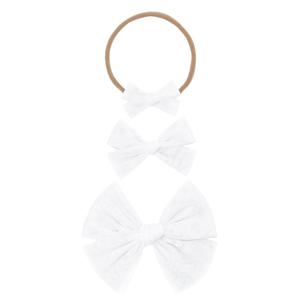 Tulle Bow - White Headband 100% Authentic For Sale