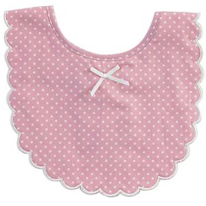 Alimrose Scallop Edge Bib, Pink Newest For Sale