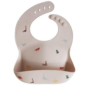 Mushie Silicon Baby Bib, Dinosaurs Good Selling Cheap Online