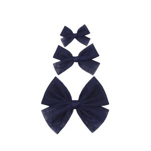 Tulle Bow - Navy Clip Discount Best Sale