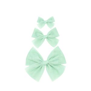 Tulle Bow - Pistachio Clip Low Cost For Sale