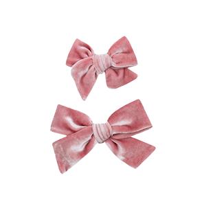 Velvet - Berry Bow Clip Clearance Best Seller