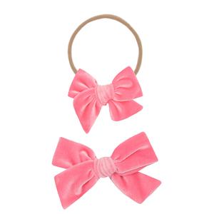 Velvet - Melon Pink Bow Headband Sale Cheapest Pice