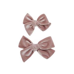 Velvet - Mauve Bow Clip Top Quality For Sale