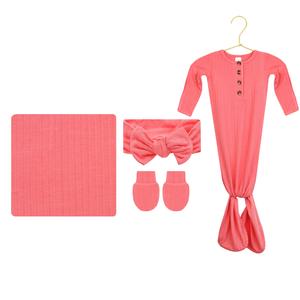 Darcy Ribbed Newborn Headband Bundle (Gown) How Much For Sale