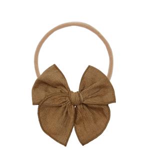 Heirloom Bow - Walnut Corduroy Headband Marketable Sale Online