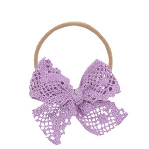 Lace Bow - Lavender Crochet Headband Buy Online Cheap Pice