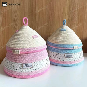 Cotton Woven House Desktop Storage Box Free Shipping Shop Offer