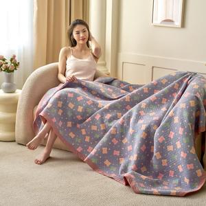 Jacquard Bear Cotton Gauze Reversible Blanket With Mastercard Online
