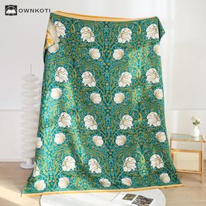 Pure Cotton Elegant Pastoral Soft Blanket Discount Brand New Unisex