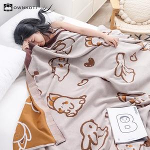 Cute Rabbit Cotton Gauze Reversible Quilt Low Pice Fee Shipping For Sale