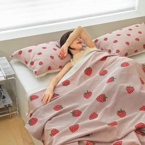 Pink Strawberry Breathable Cotton Gauze Quilt Pre Order