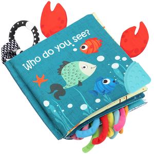 The Ocean Adventure Crinkle Baby Sensory Play Book with Teether Ring Great Deals Cheap Pice