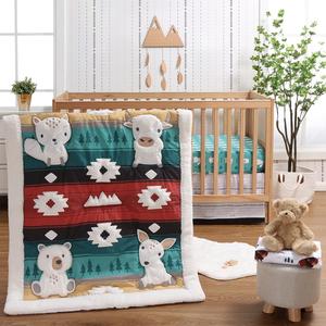 Western Woods 4-Piece Organic Crib Bedding Set Cheap With Paypal