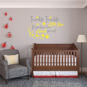 Twinkle Twinkle Little Star Printed Die Cut Wall Decal Pices Cheap Pice