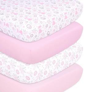 Woodland Floral 4-Pack Fitted Crib Sheet Set Cheap Sale Professional
