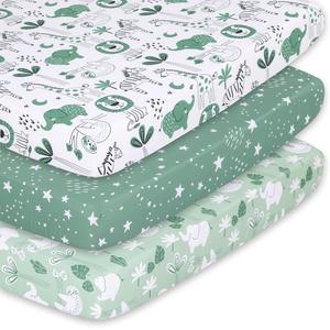 Green Safari Playard Mini Crib Sheets, 3-Pack Outlet Cheap Online