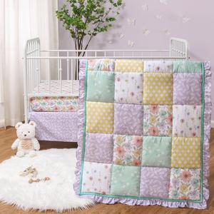 Fresh Floral 3-Piece Crib Bedding Set Cheap Sale 2025