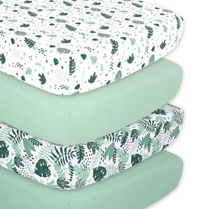 Green Botanical 4-Pack Fitted Crib Sheet Set Discount Pices